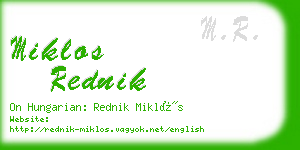 miklos rednik business card